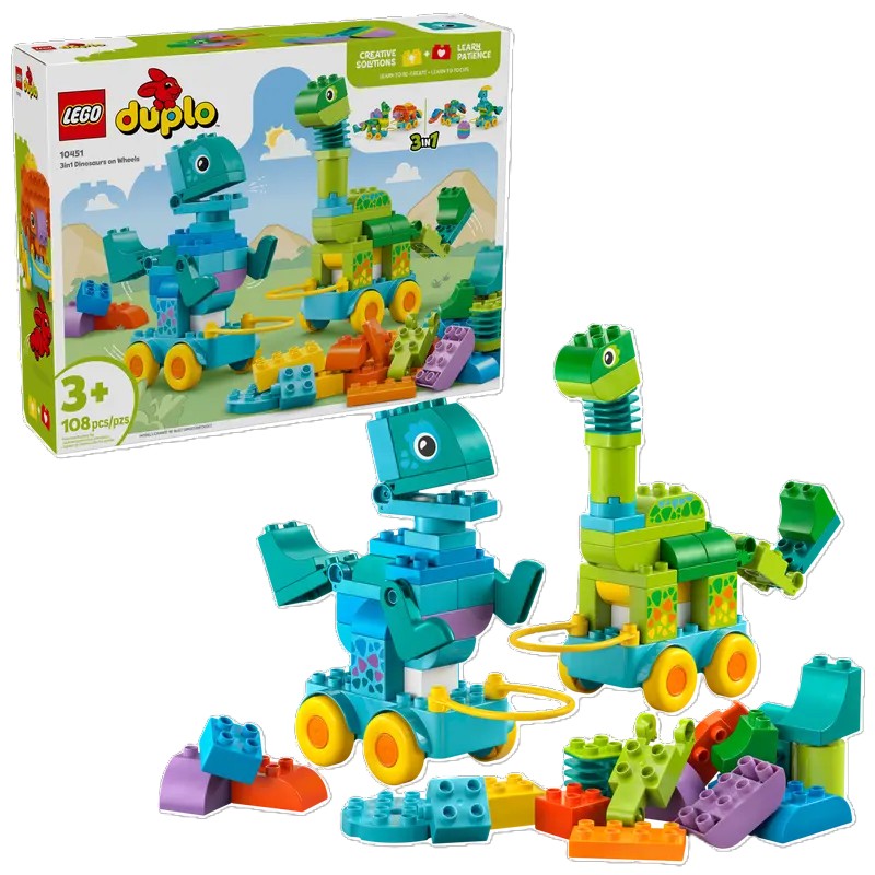 10451 LEGO® DUPLO® 3in1 Dinosaurs on Wheels