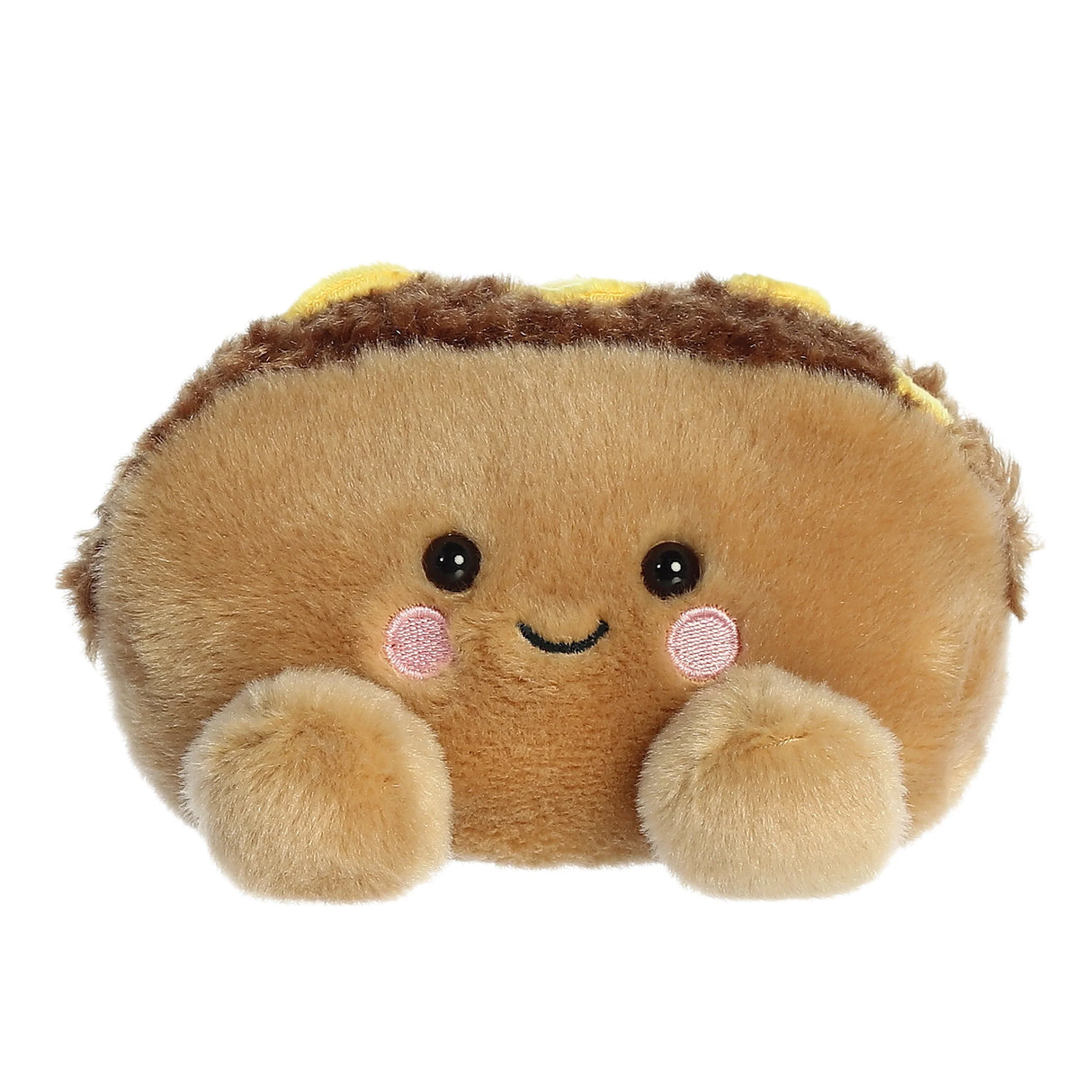 Plush Palm Pals - 5" Mike Philly Cheesesteak toy with a smiling face on a white background