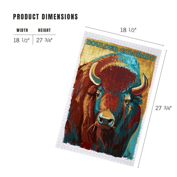 Boulder, Colorado, Vivid Bison 1000pc Puzzle