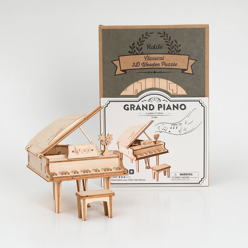 Classic 3D Wood Puzzles; Grand Piano