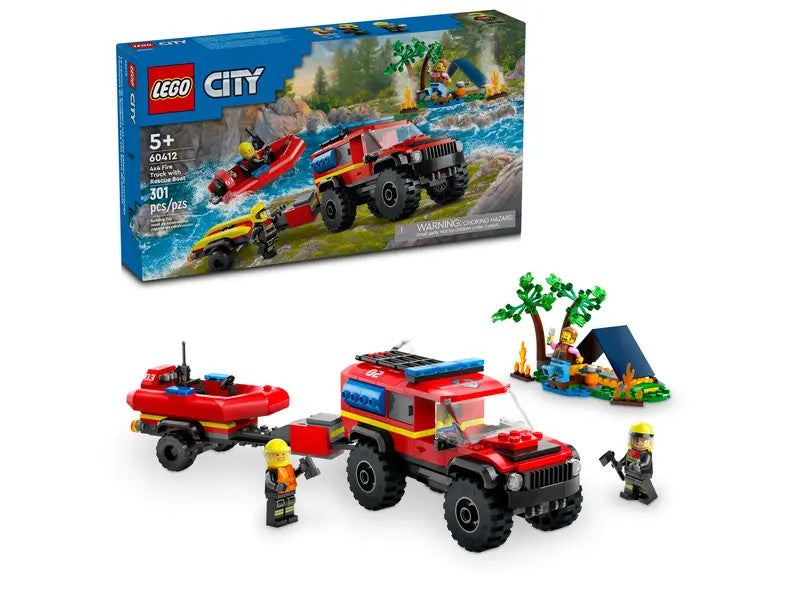 60412 LEGO® 4x4 Fire Truck with Rescue Boat