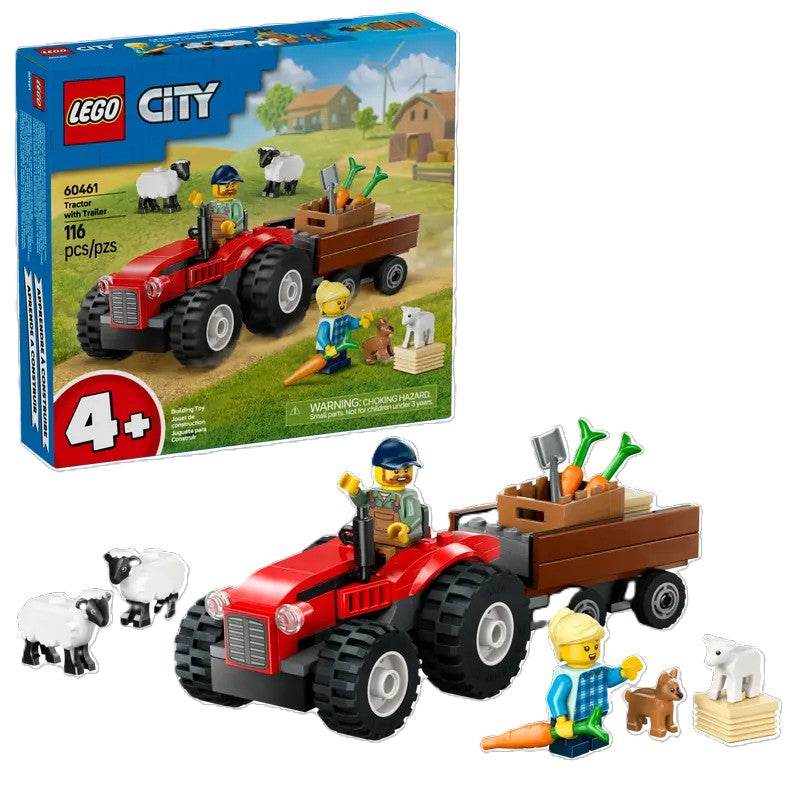 60461 LEGO® Red Farm Tractor with Trailer & Sheep