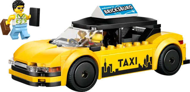 LEGO taxi set LEGO City Great Vehicles: Yellow Taxi white background