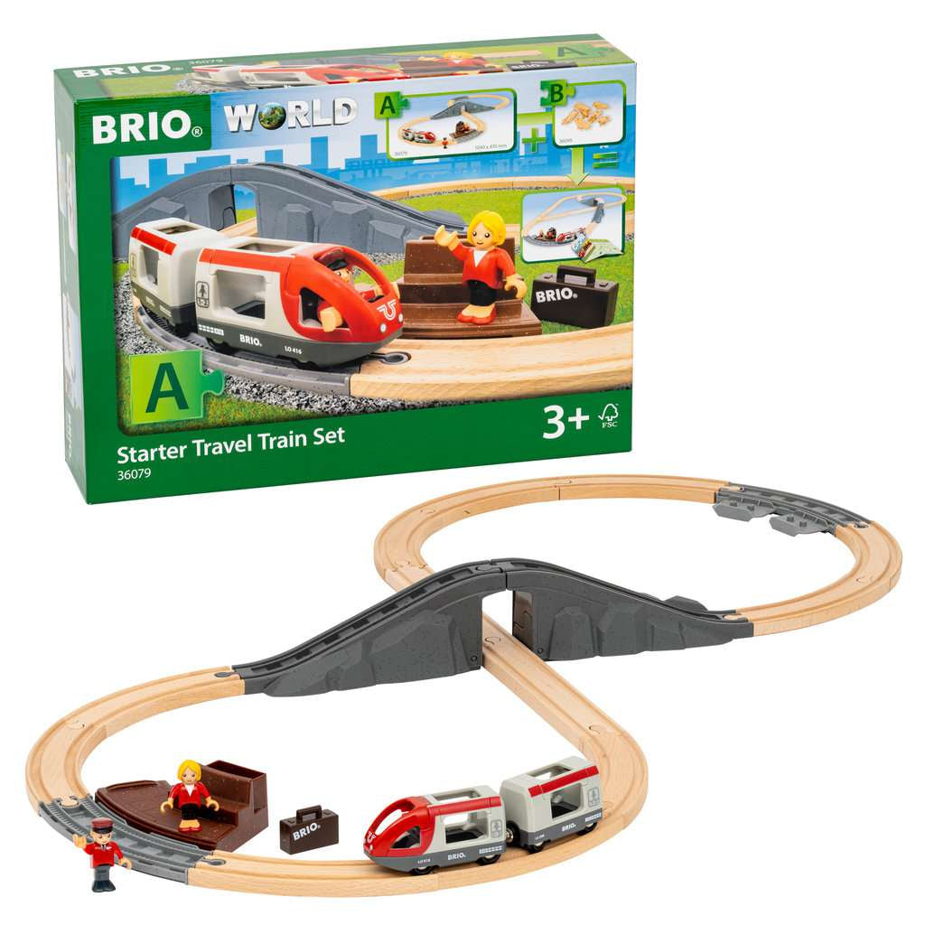 BRIO Starter Travel Train Set with packaging on a white background