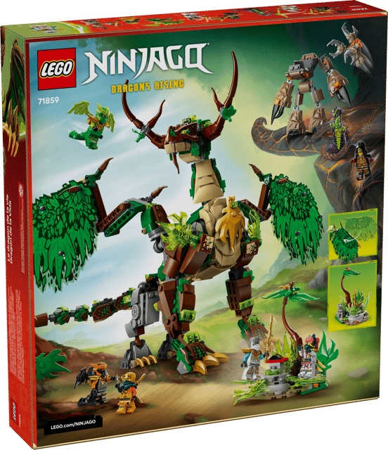 LEGO Ninjago: The Dragon of Life set packaging with dragon and characters on a grassy background