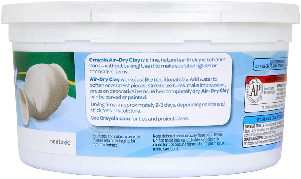 Air Dry Clay Tub White 2.5lb Resealable Bucket