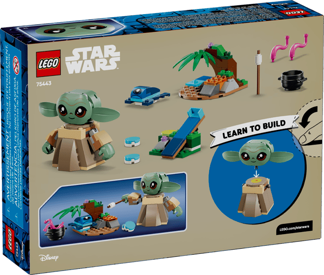 LEGO Star Wars: Grogu's Homesteadset packaging with toy figures and accessories.
