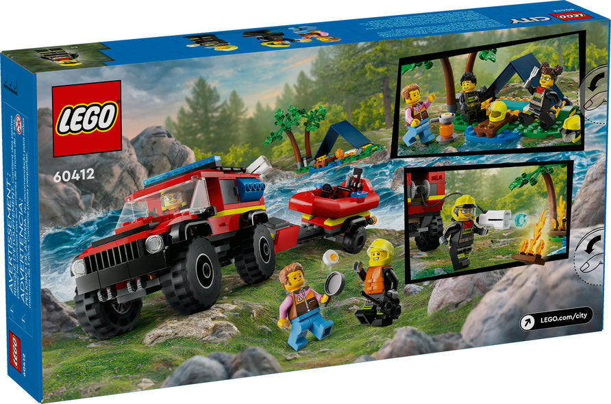 60412 LEGO® 4x4 Fire Truck with Rescue Boat