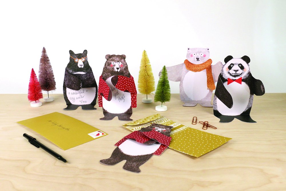 Bear Hugs: 12 Notecards and Envelopes