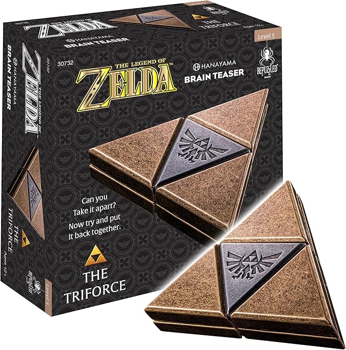 Puzzle: Hanayama: Legend of Zelda Triforce Level 5 packaging on a white background