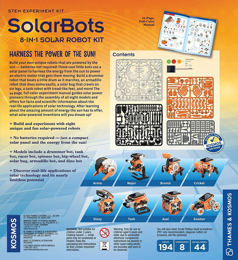 SolarBots: 8-in-1 Solar Robot Kit