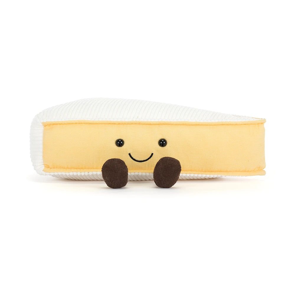 Plush toy Amuseables Brie with a smiley face and brown legs on a white background