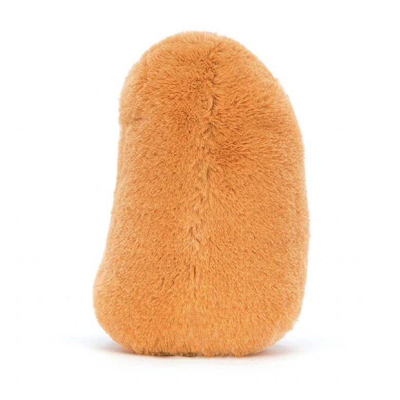 Soft, fluffy plush toy shaped like a light brown bean, designed as the Amuseables Bean for cuddly comfort and playful fun.