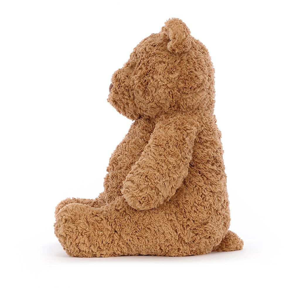 Brown Bartholomew Bear Large sitting on a white background