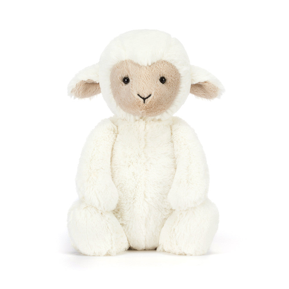 White plush Skipson Lamb Original with a soft texture on a white background