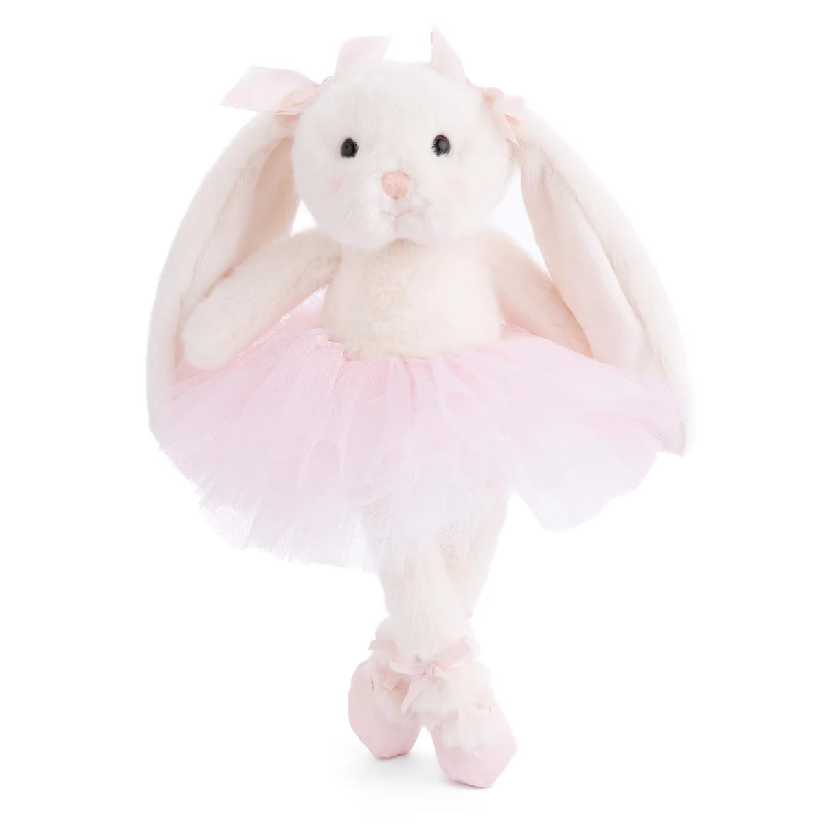 Plush Dancing Jayleen - Light Pink bunny wearing a light pink tutu on a white background