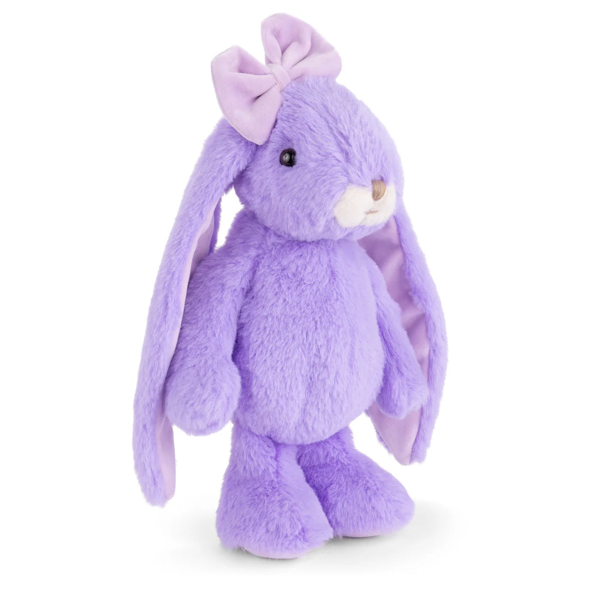 Plush Friendly Kanina - Lavender bunny on a white background