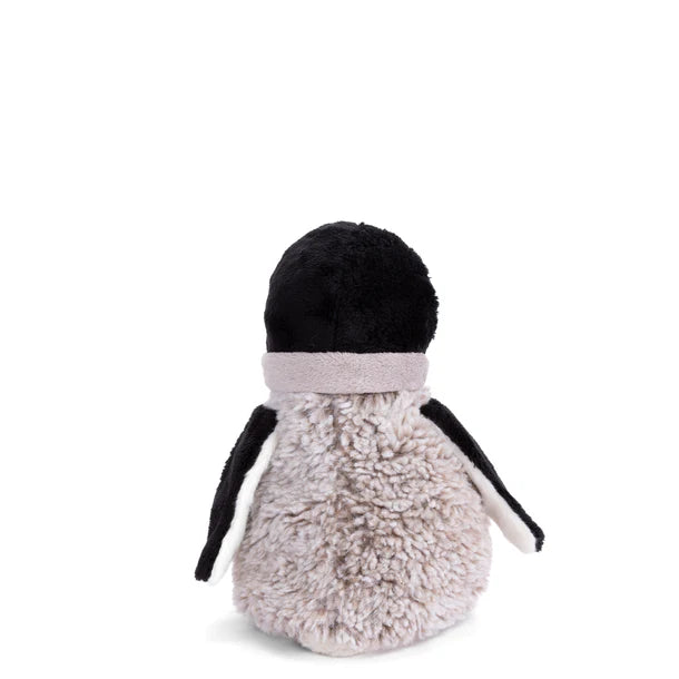 Plush toy Sweet Julius penguin with a black head and white body on a white background