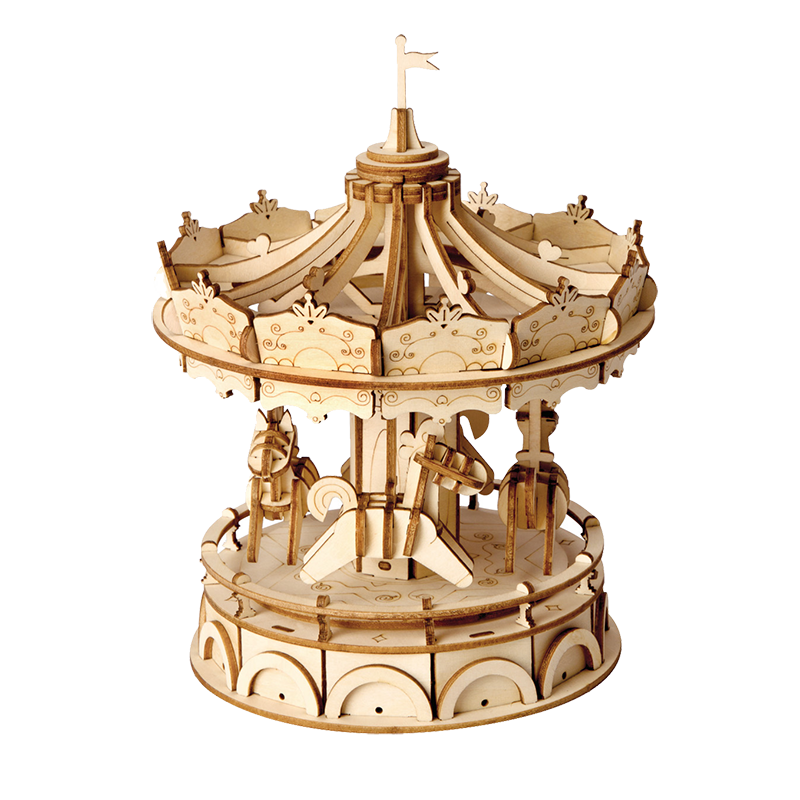 Classic 3D Wood Puzzles; Merry-go-round