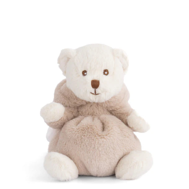 Soft plush toy named Ziggy Mouse designed as an adorable sitting bear with white and beige fur, perfect for a kid's birthday gift or a cuddly stuffed animal companion.