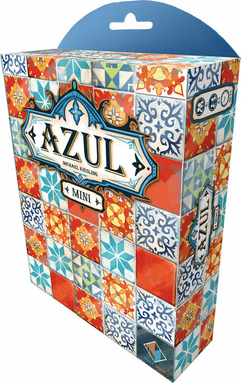 Azul Mini game box with colorful tile pattern on a white background
