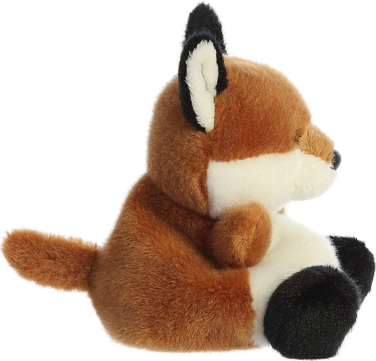 Plush fox toy on a white background