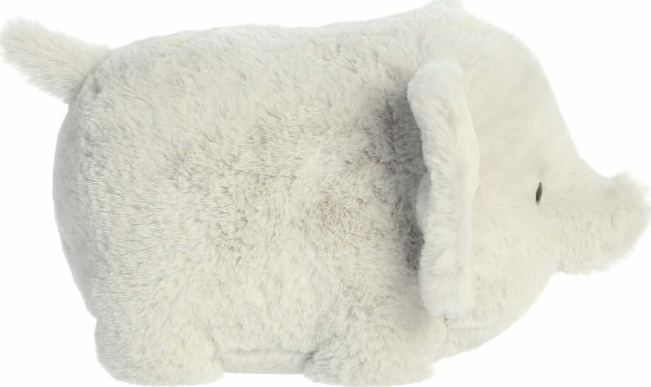 Plush toy elephant on a white background