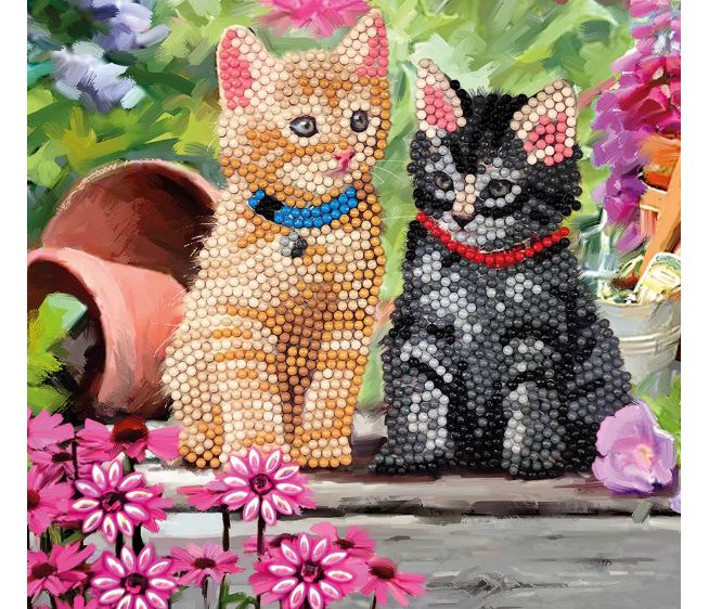 Cat Friends Crystal Art Card Kit