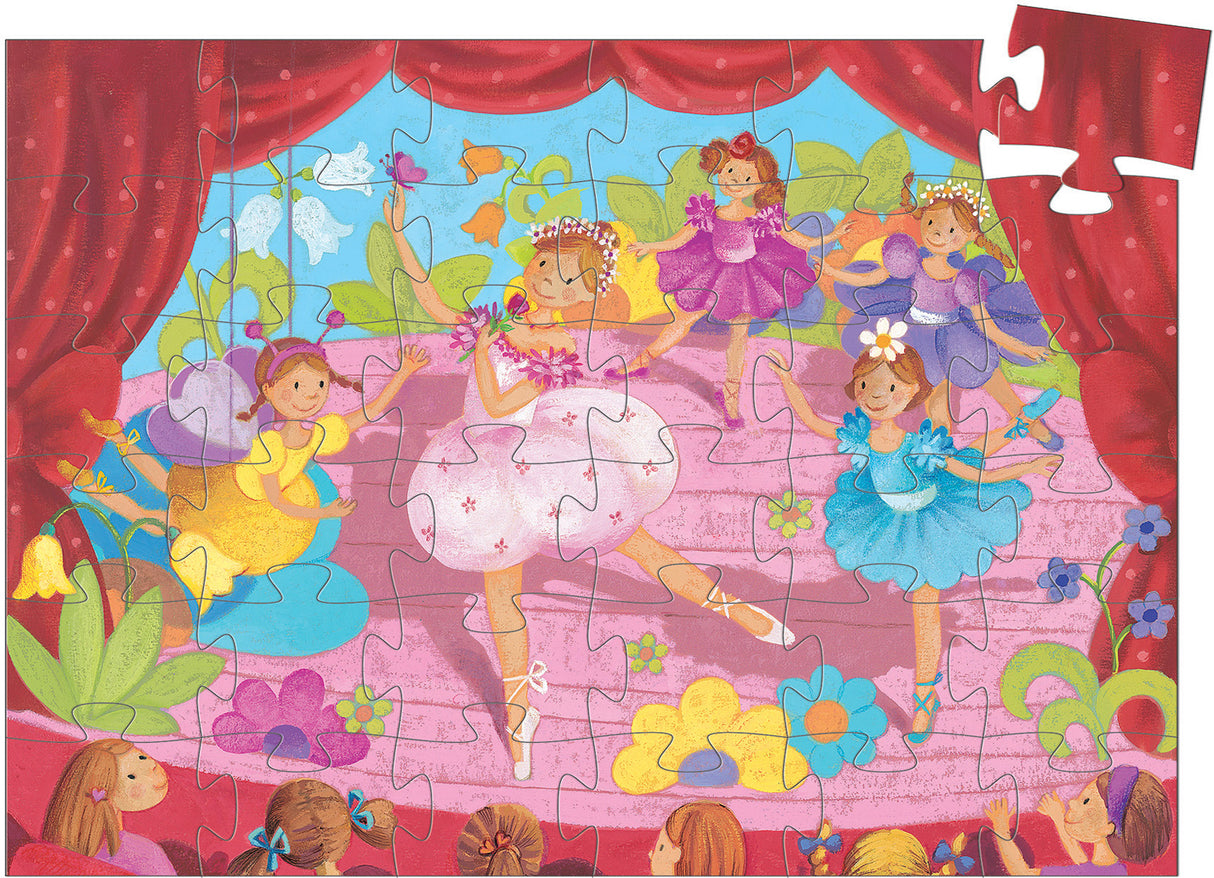 Ballerina with The Flower 36pc Silhouette Jigsaw Puzzle