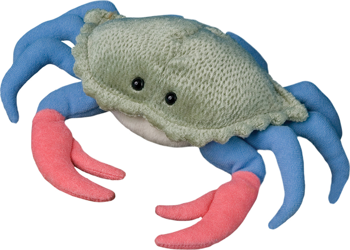 Plush Buster Blue Crab on white background