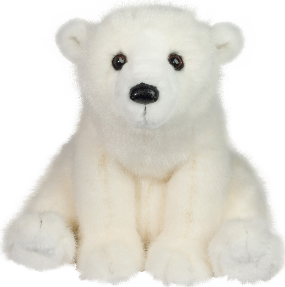 Plush Ursus DLux Polar Bear on a white background