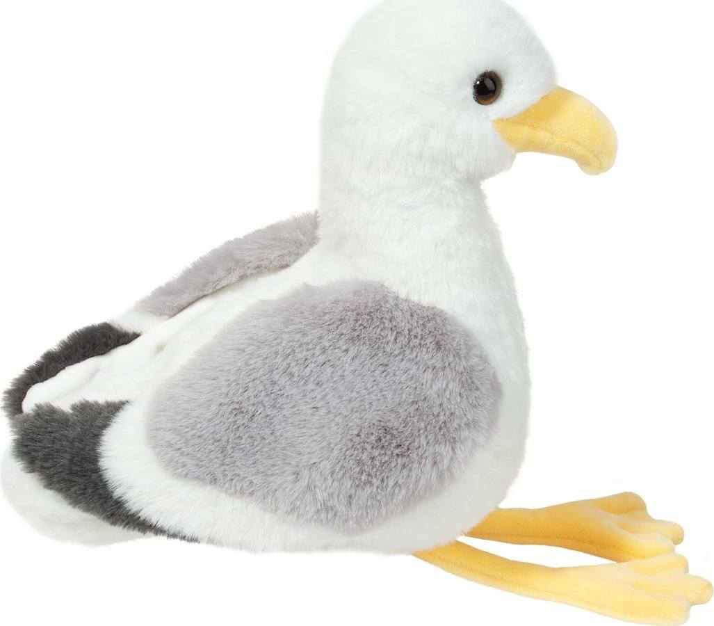 Plush Stewie Soft Seagull on a white background