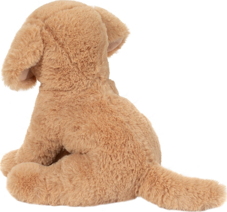 Plush Goldie Soft Golden Retriever on a white background