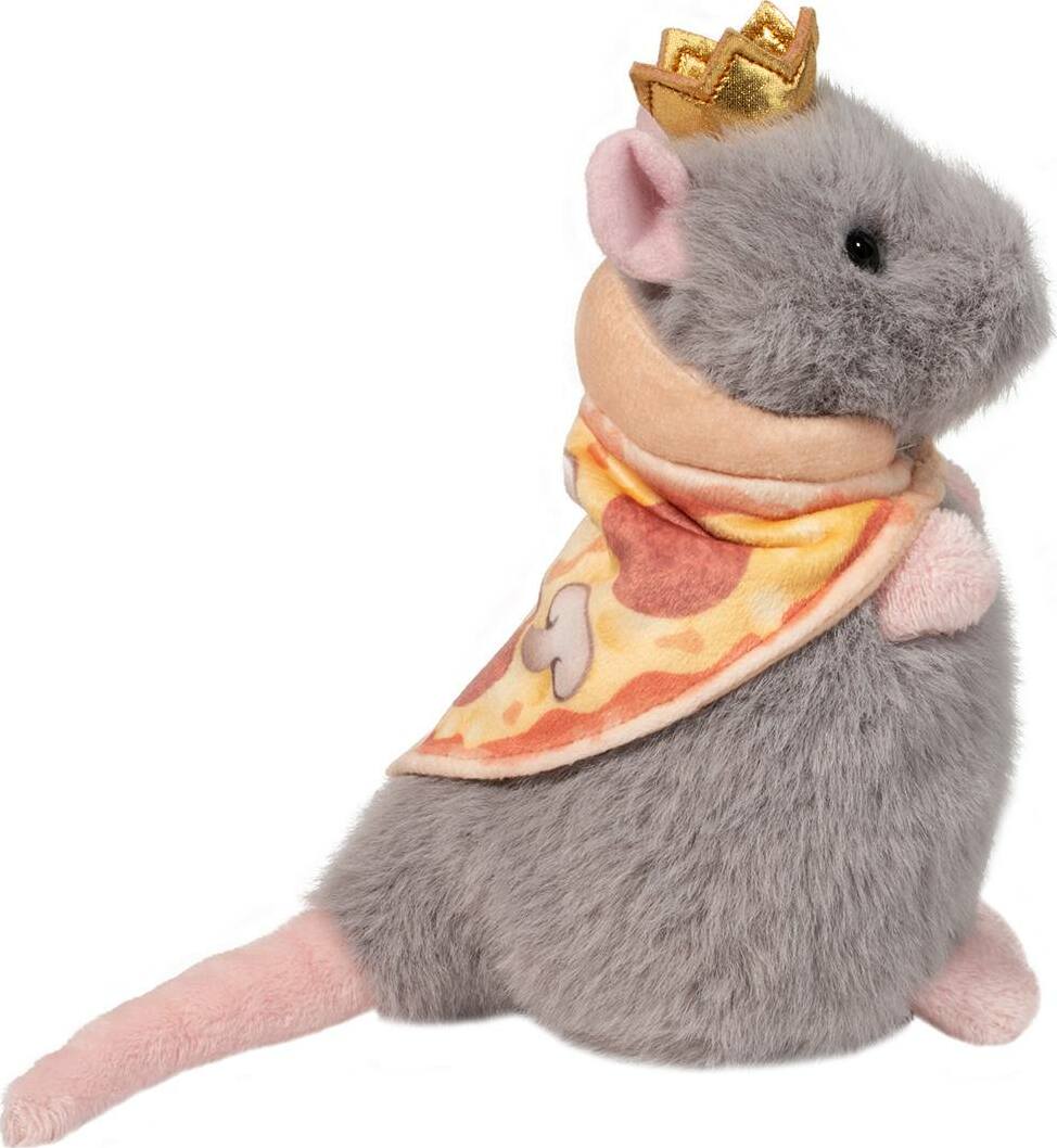 Plush Pizza Rat Macaroon on a white background