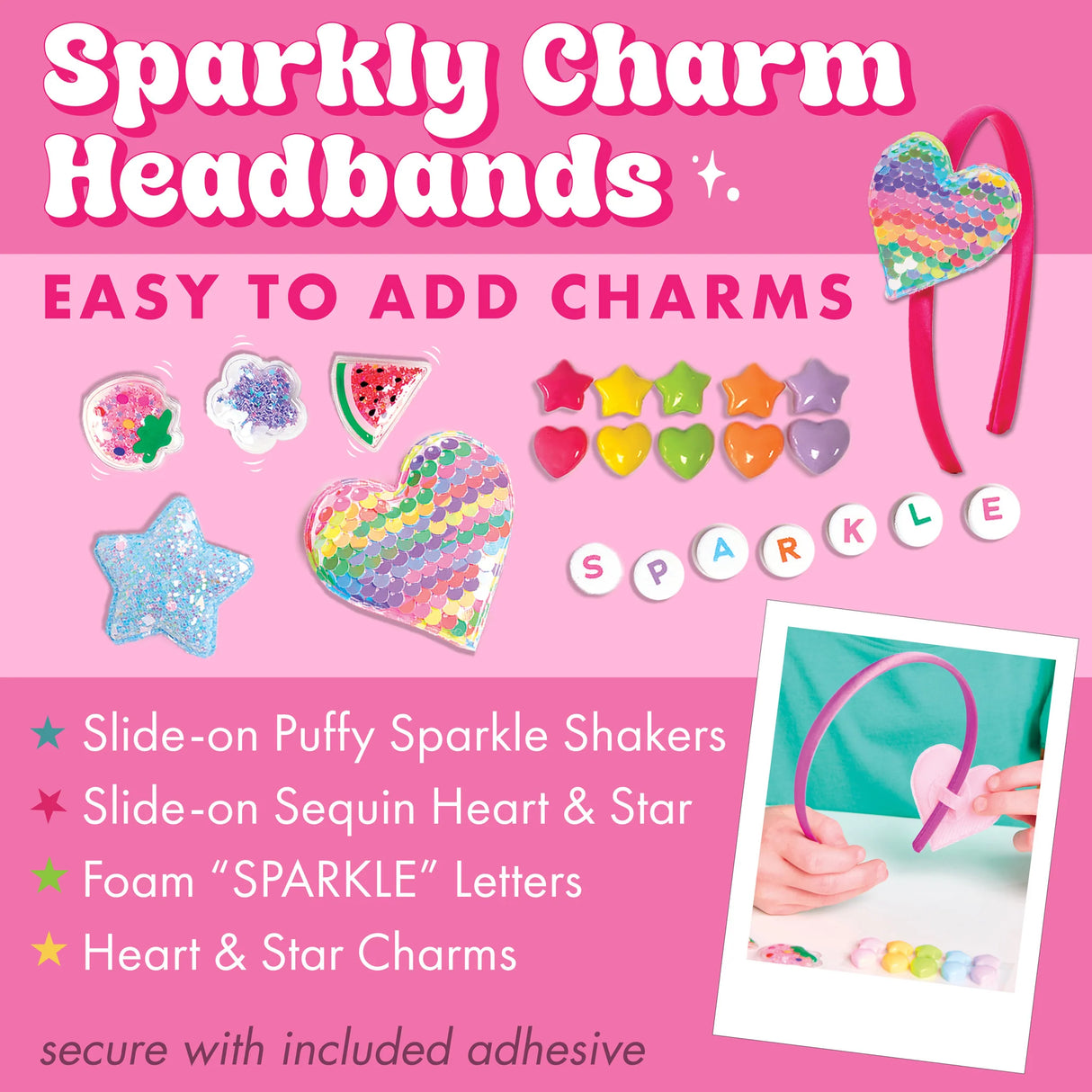 Promotional image of Chic Boutique Headbands with accessories on a pink background
