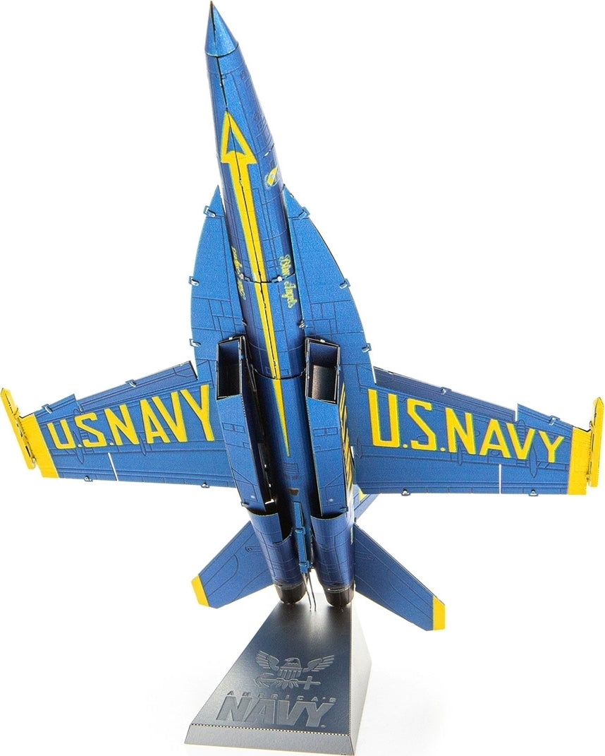 Metal model of a Blue Angels F/A-18 Super Hornet