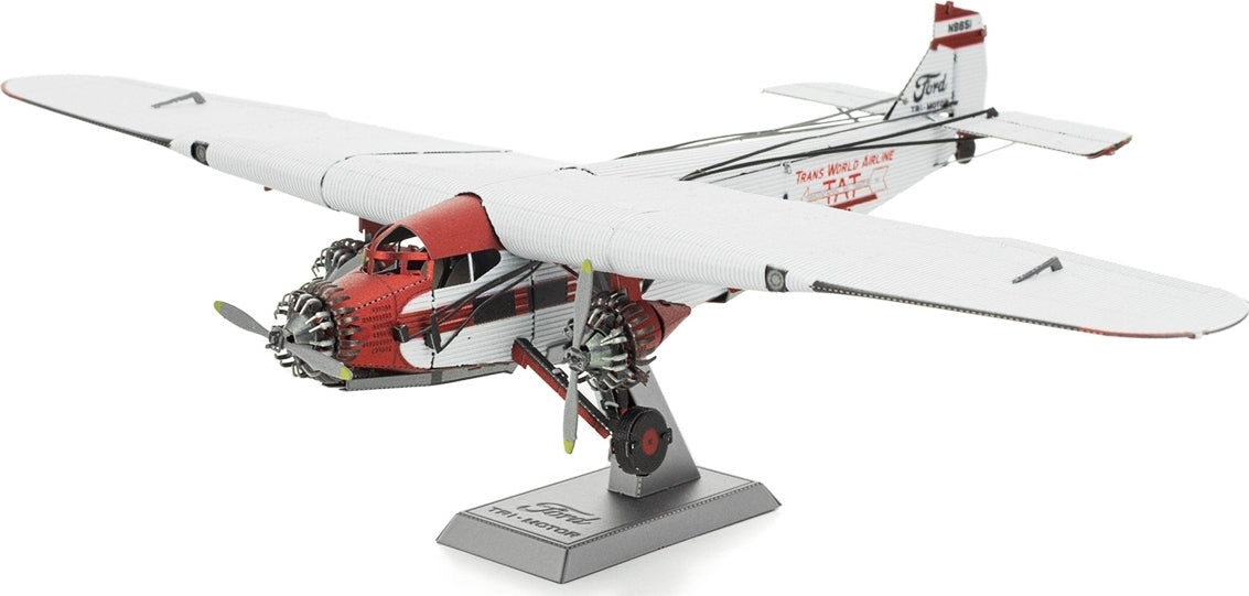 Metal model of a Ford Trimotor airplane