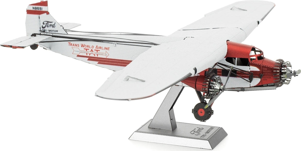 Metal model of a Ford Trimotor airplane