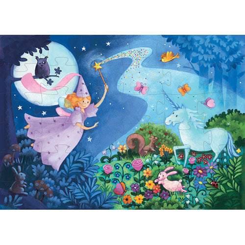 The Fairy & the Unicorn 36pc Silhouette Jigsaw Puzzle