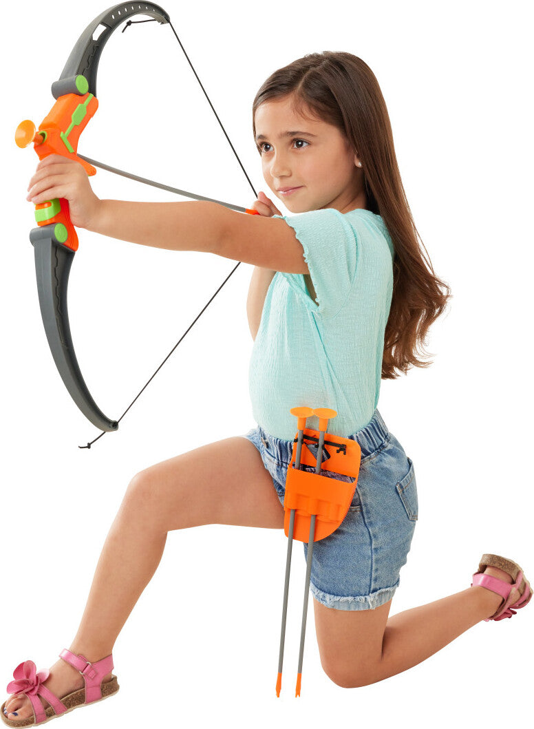 Child playing with a Target Master Archery Set