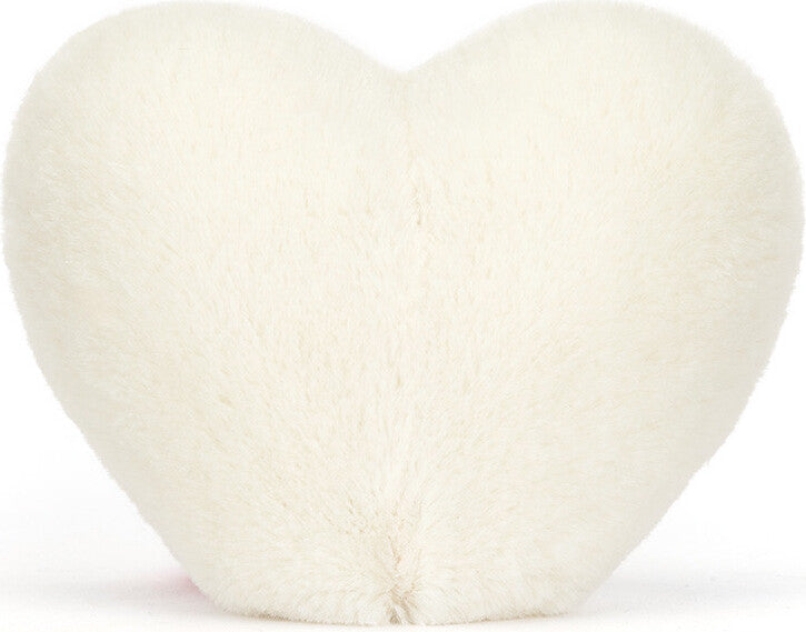 Amuseables Heart Boiled Egg plush shaped like a soft white heart with a cozy, fluffy texture, perfect as a cute and cuddly decoration or gift.