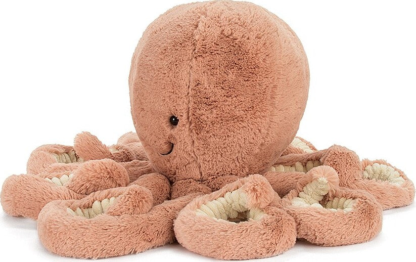 Plush Odell Octopus Large with a soft texture on a white background