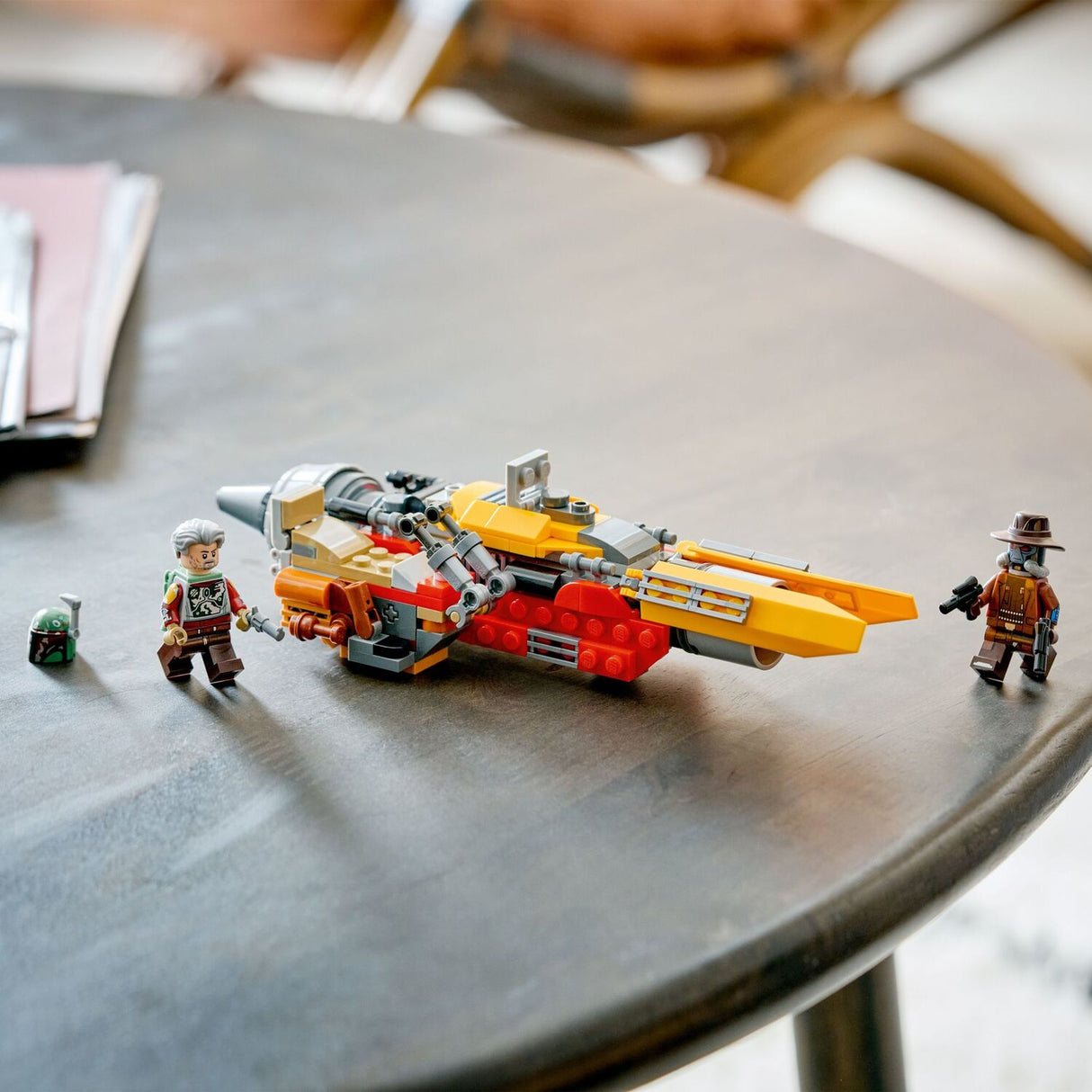 LEGO Star Wars: Cobb Vanth's Speeder on a wooden table