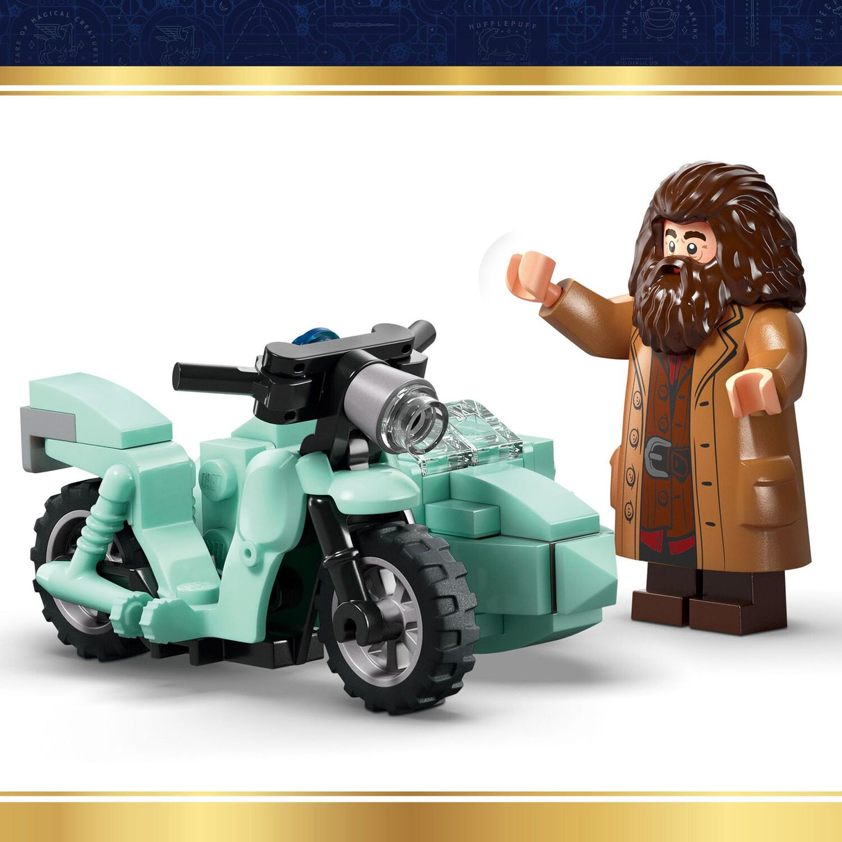 LEGO Harry Potter: Hagrid™ & Harry's Privet Drive Escape mini Hagrid figure with motorcycle