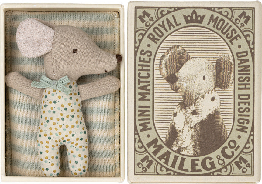 Blue Sleepy Wakey Baby Mouse