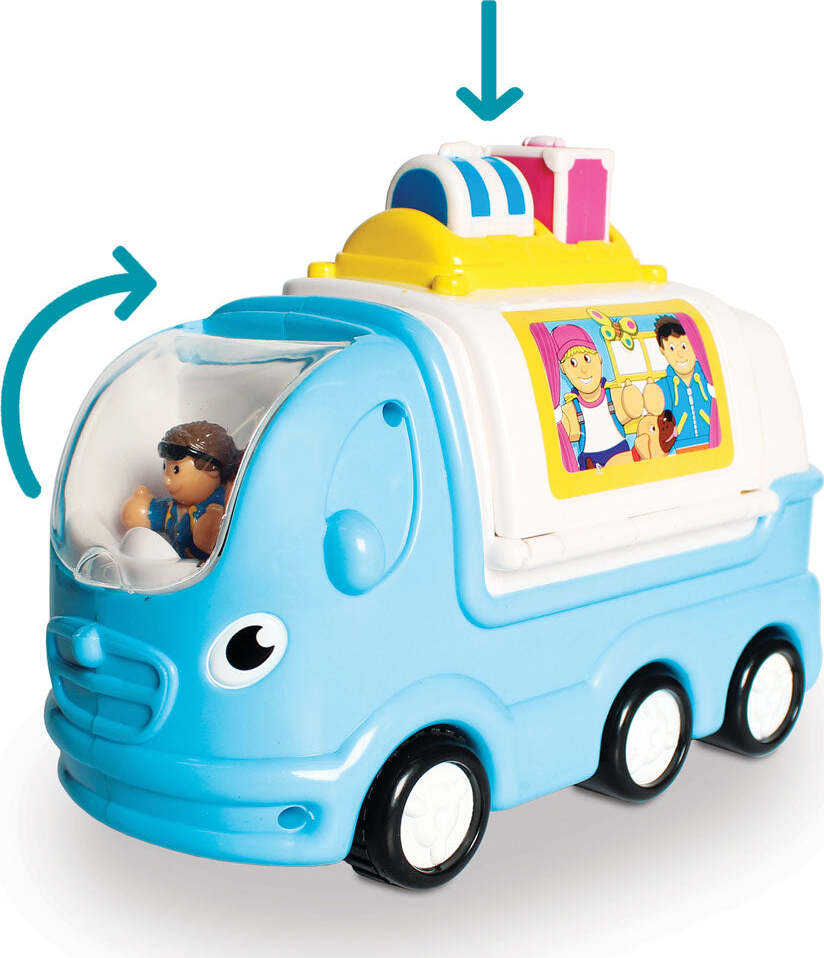 Toy Kitty Camper Van with a character inside on a white background