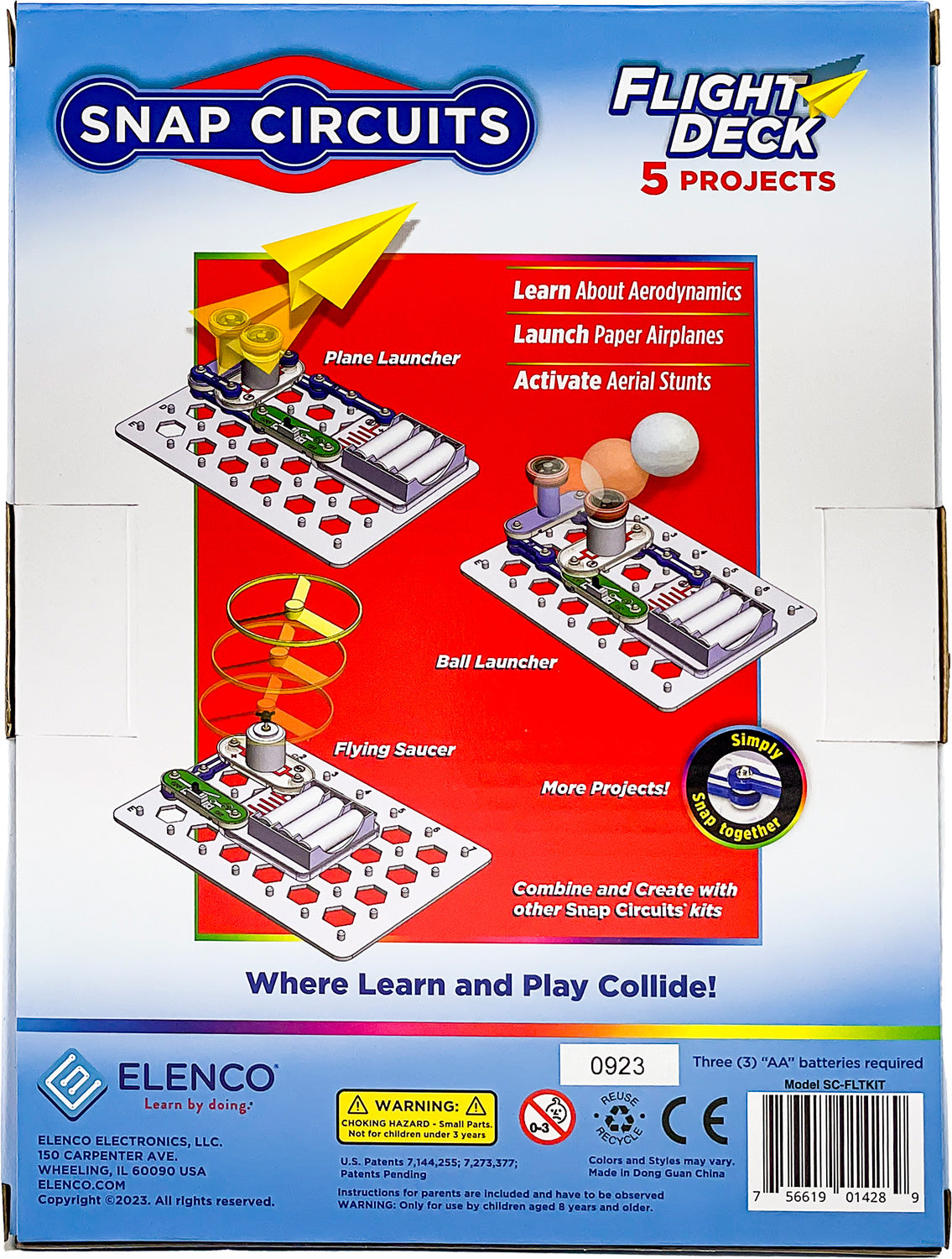 Snap Circuits Flight Deck kit packaging with illustrations and branding