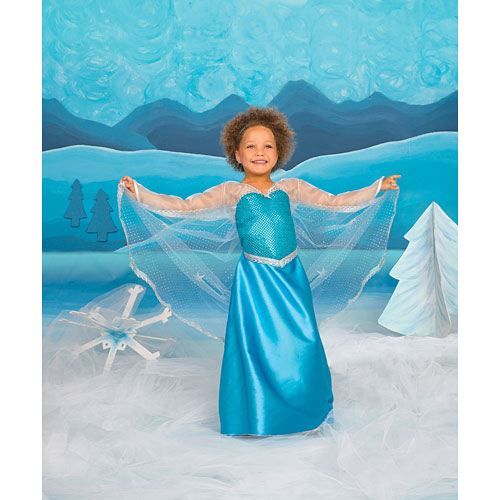 Ice Queen Dress With Cape Size small: 3-4