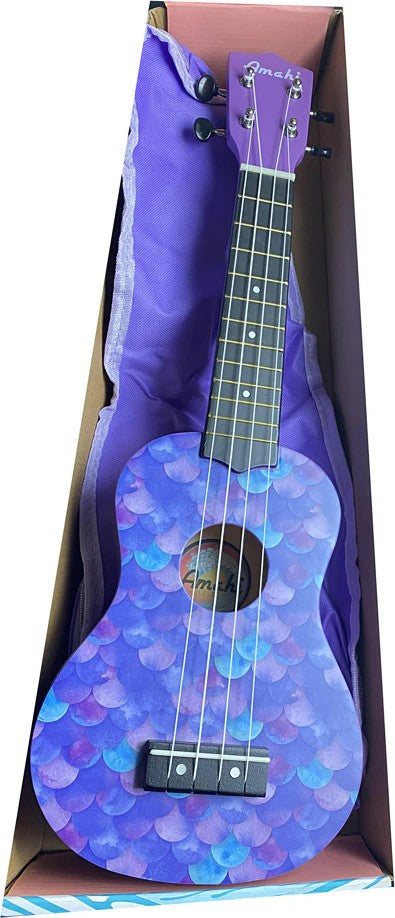Purple Mermaid Ukulele, Soprano