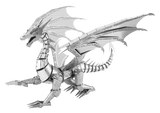 Metal Silver Dragon model on a white background
